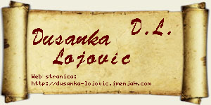 Dušanka Lojović vizit kartica